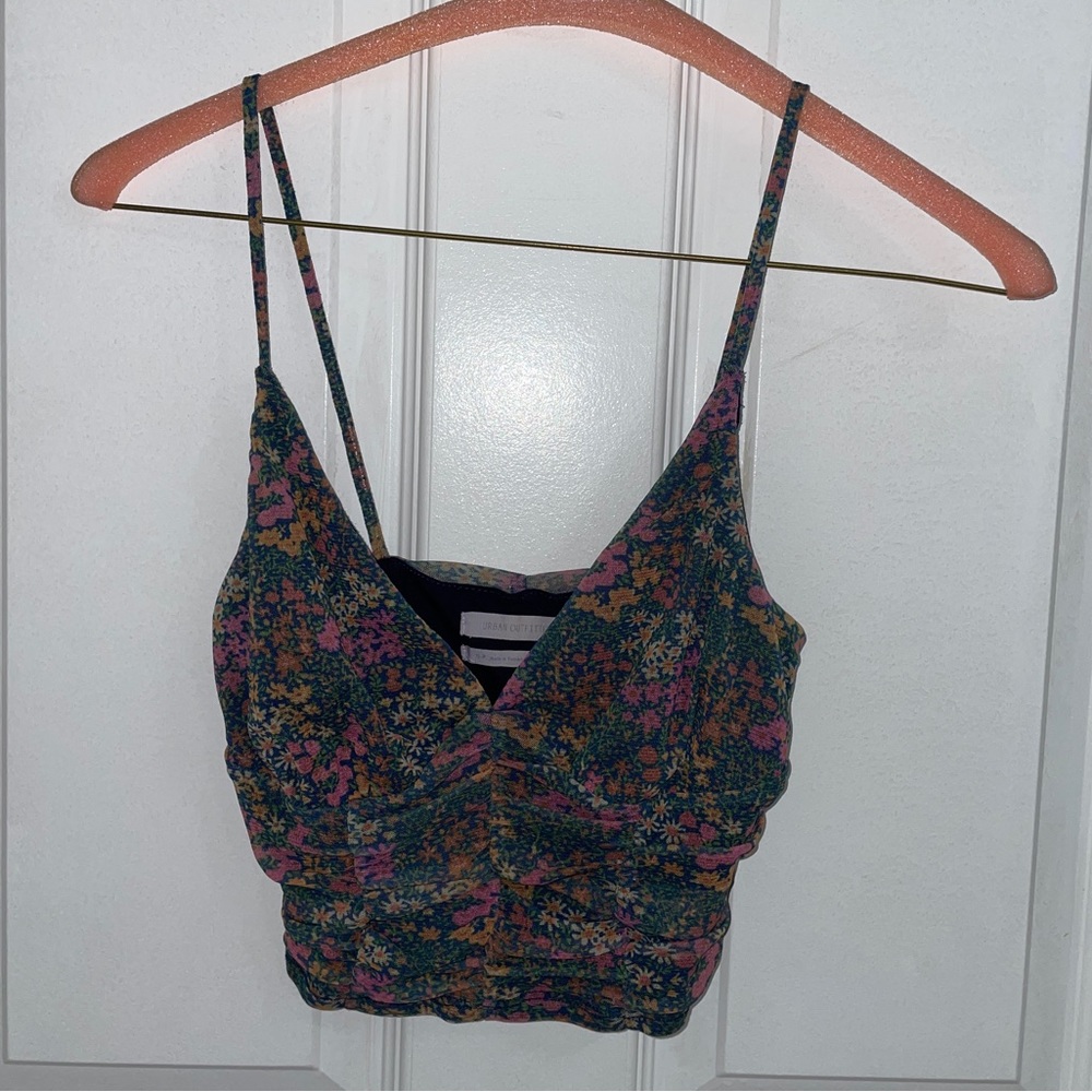 Cropped floral Urban outfitters tank